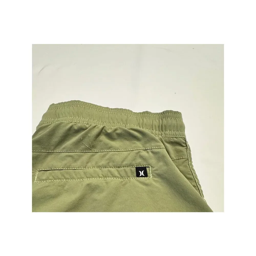 Hurley x Nike Dri-Fit One Only Volley Walkshorts M Khaki Green Drawstring Pocket